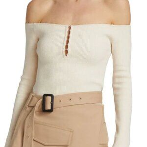 Helmet Lang Off-the-Shoulder Sweater